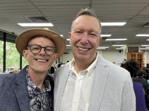 It's great to see the boys dressed up for the party - Jeff Newton and David Libter.