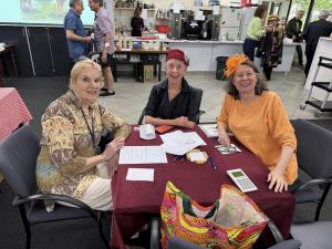 Pat Walker, Jay Novak (nice hat matching her partner Terry) and Vicky Lisle. 